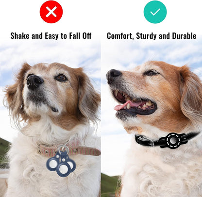 Airtag Cat Collar Holder for Apple Air Tag Cat Collar Holder within 1/2 Inch, Airtag Dog Collar Holder Small, 2 Pack Airtag Pet Collar Holder for Apple Airtag Collar and 2 Pack Airtag Protector